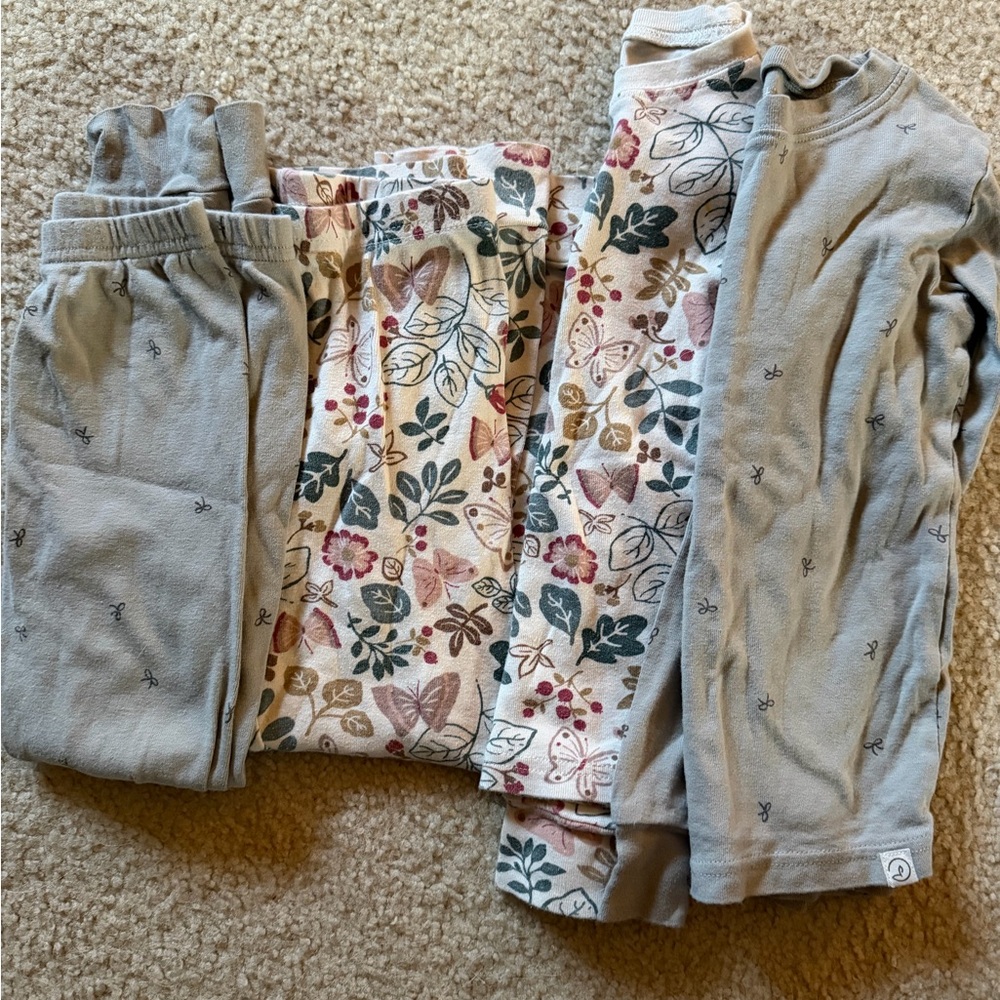 Floral and Gray Kids Pajamas